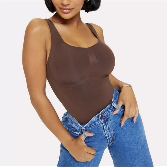 YITTY Brown Fitted Bodysuit Intimates Shapewear - Picture 1 of 4